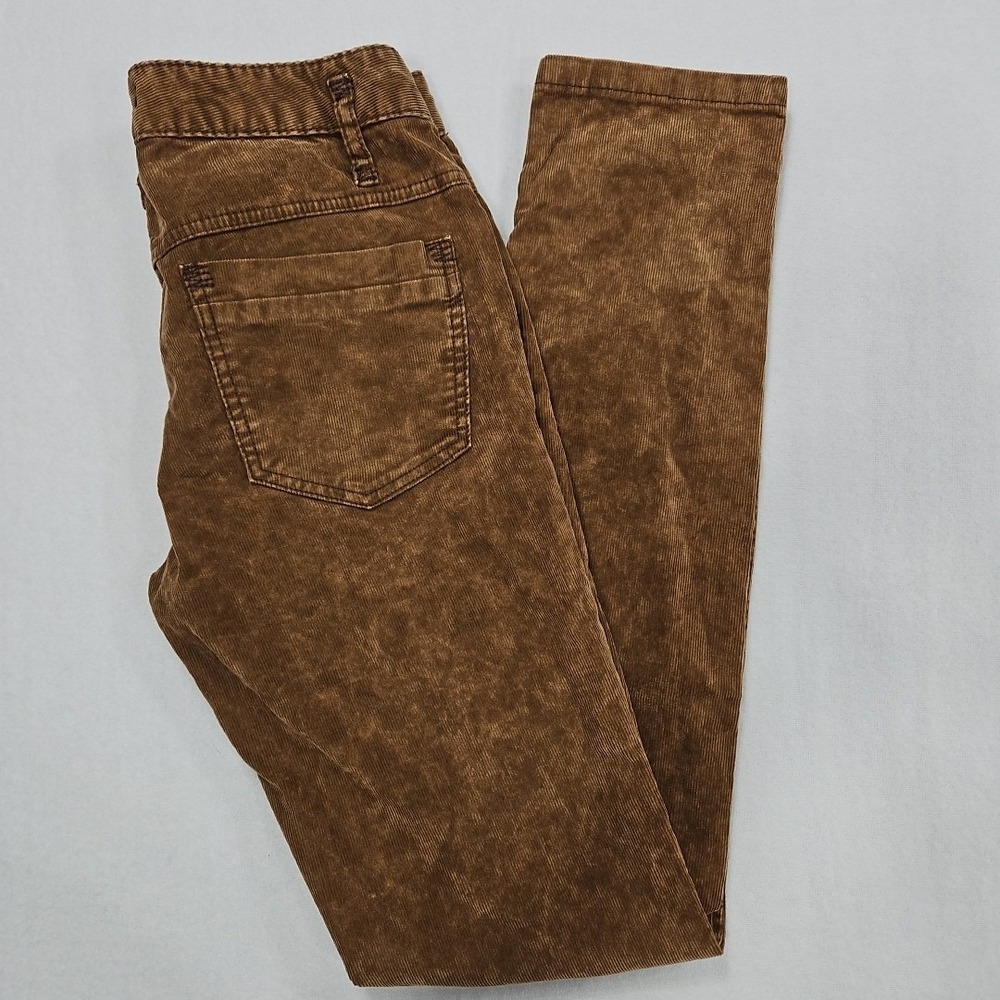 Free‎ People Jeans Womens 28 Brown Skinny Ankle Low Rise Corduroy Pants